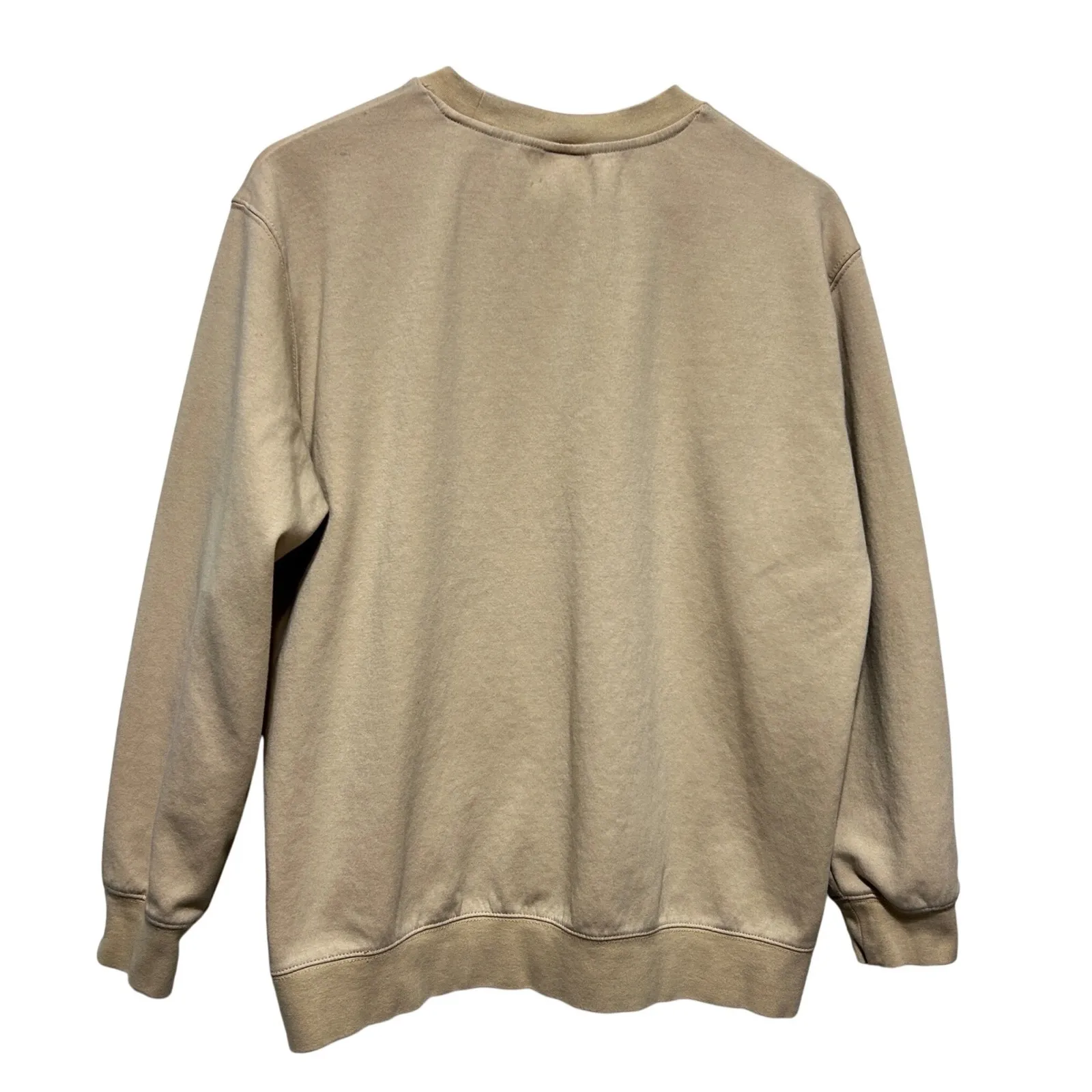 LSU Tigers Womens Sweatshirt L Tan Floral Embroidered Collegiate Preppy Cozy Size L - Image 2