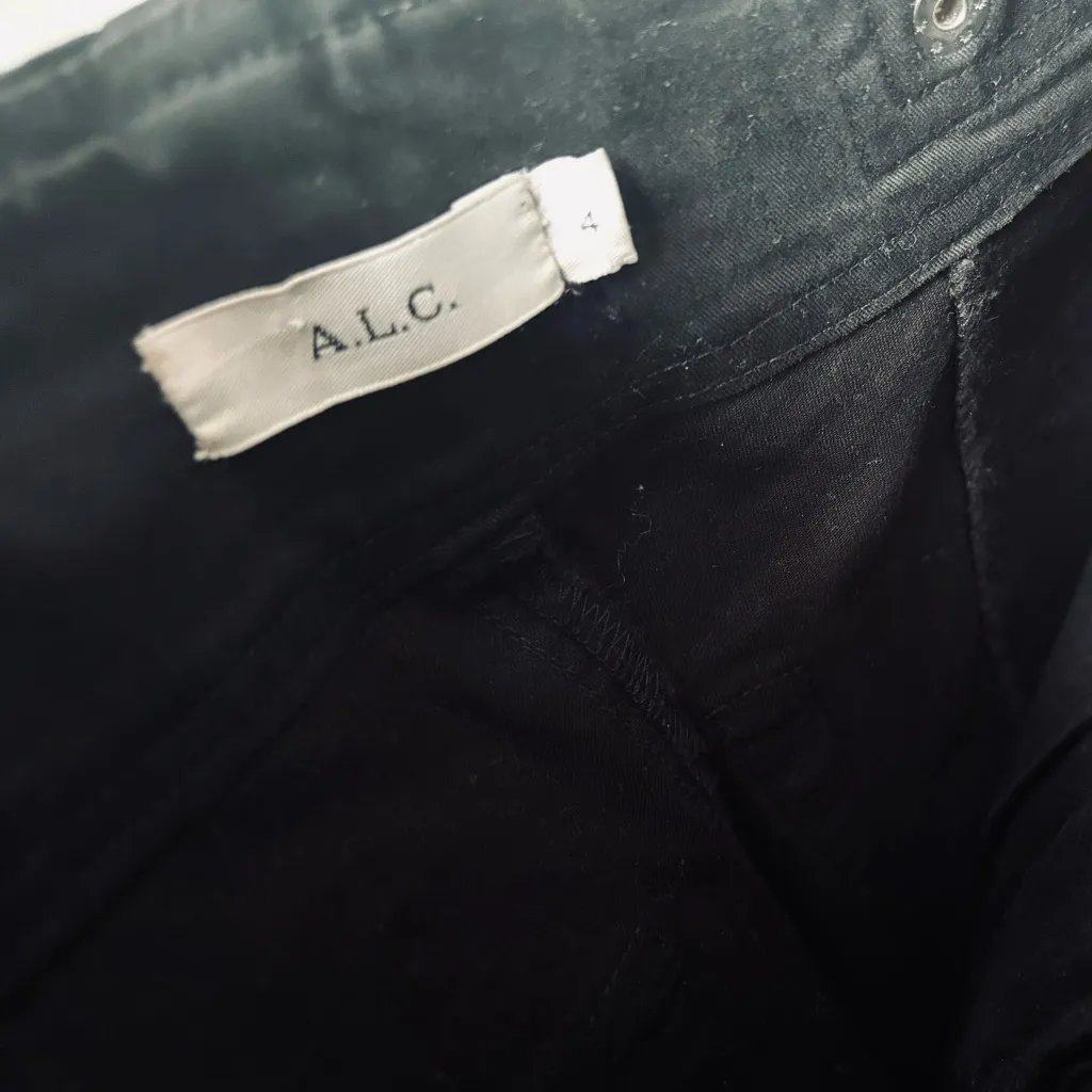 A.L.C. Zander Black zipper cotton slim leg pant size 4 - Image 9