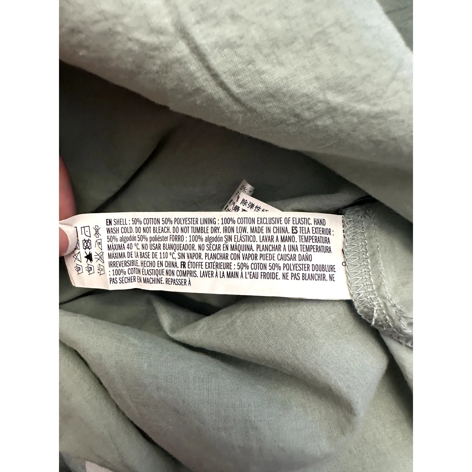 English Factory Green and White sleeveless dress Medium - Image 5