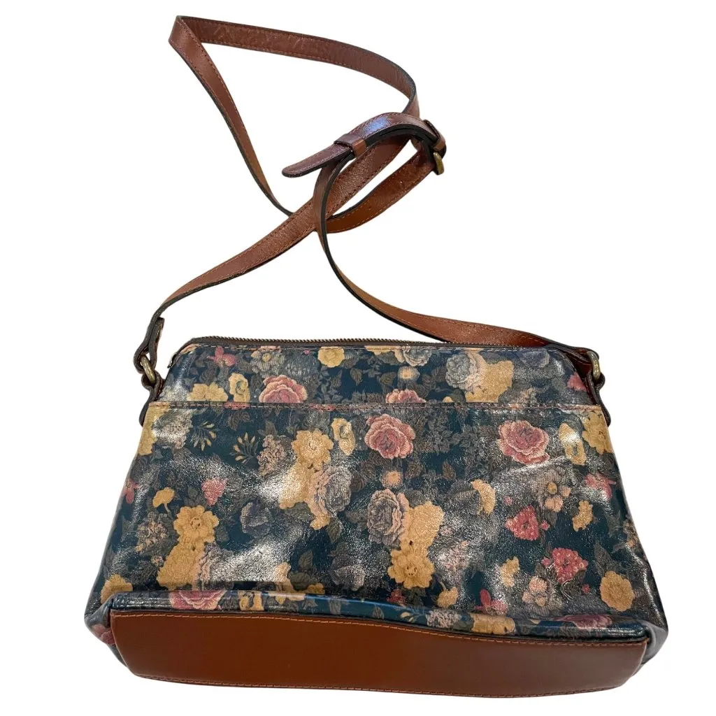 Patricia Nash Leather Denim Fields Olive Avellino Crossbody Bag - Image 2