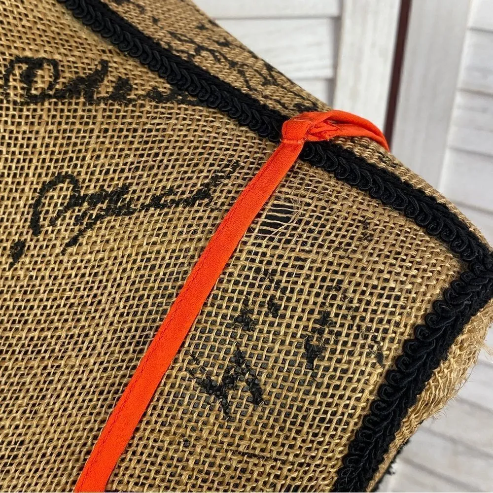 Jealous Tomato Mixed Print Crop Tank Top Orange Blue Multi Medium - Image 5