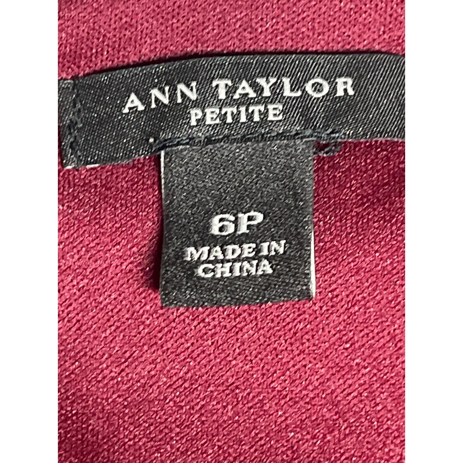 Ann Taylor Red Short Sleeve Scoop Neck Peplum Pencil Mini Sheath Dress Size 6P - Image 3