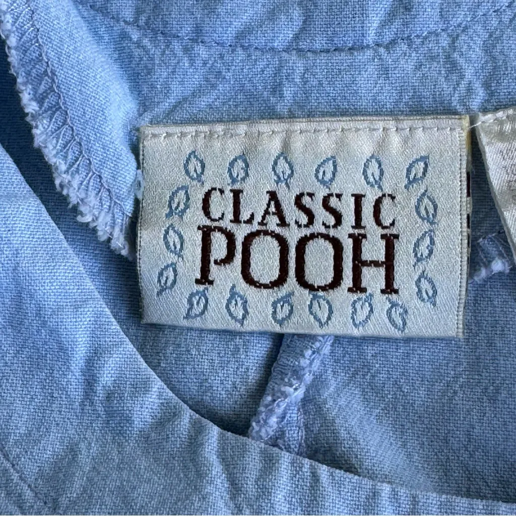 Vintage Classic Pooh Light Blue Sleeveless Dress with Embroidery Medium - Image 4