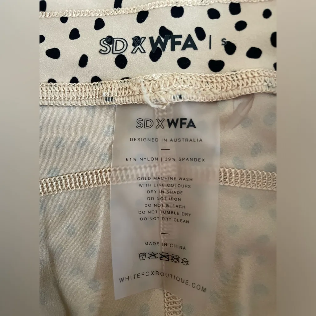 WHITE FOX Active Sarah’s Day x WFA Limited Edition Speckle Leggings Sand Size S - Image 9