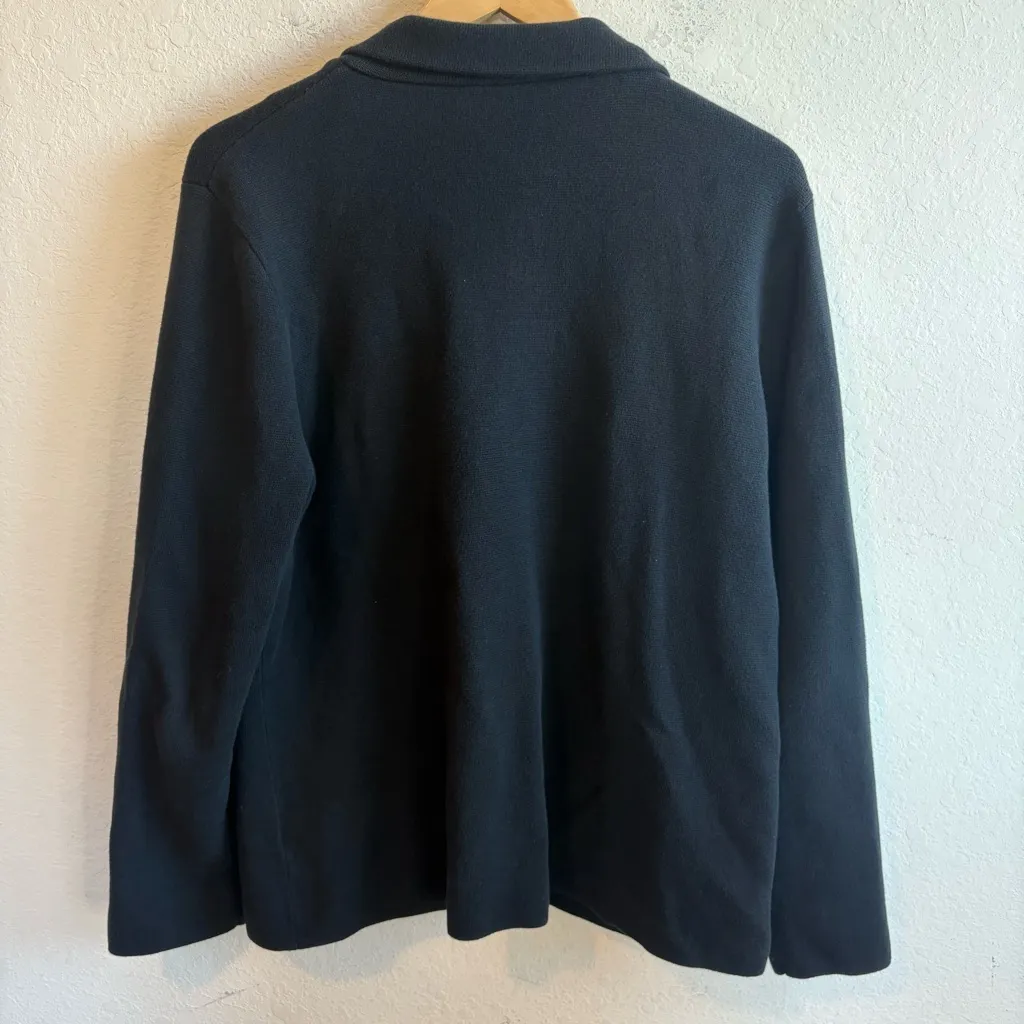 J.Crew  Black Sweater Blazer Size XL - Image 2