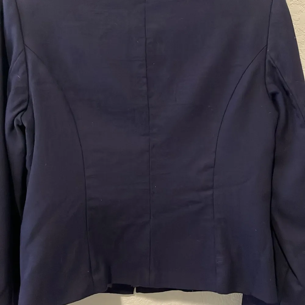 PENDLETON Vintage Women's Full Zip Navy Virgin Wool Blazer, Size 6 - Image 11