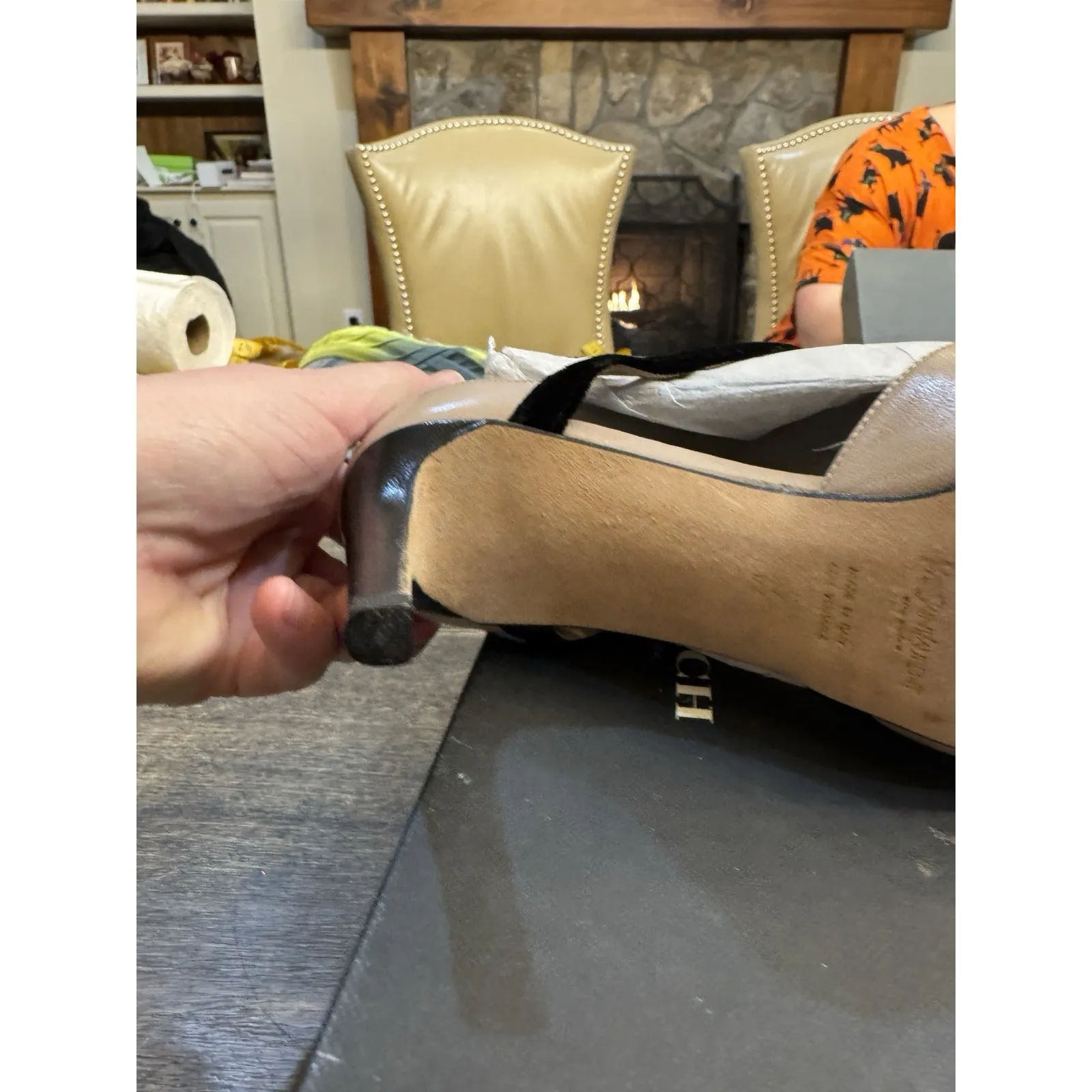 Vintage YSL Yves Saint Laurent Sandal Heels Shoes‎ Size 37.5 Peep Toe Strappy - Image 10