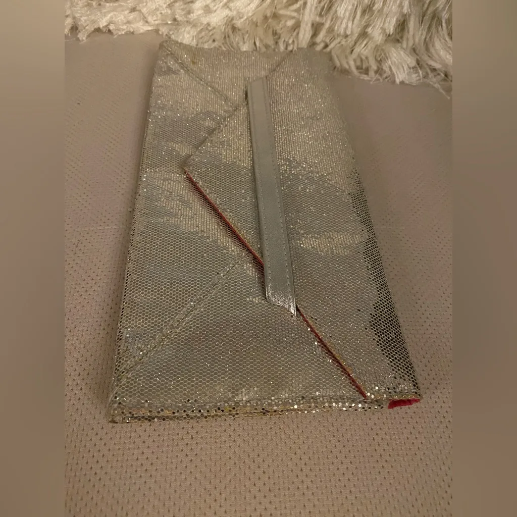 Victoria’s Secret Silver Sequin Fold-Over Clutch | Evening Bag | NWOT - Image 3