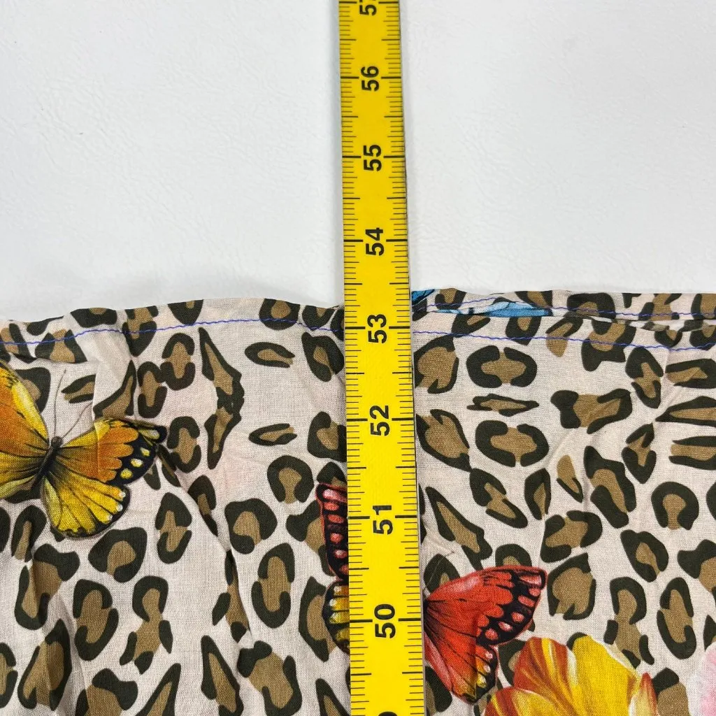 NWOT Johnny Was Bella Lace-Up Leopard Floral Kaftan Maxi Dress Multicolor S/M - Image 15