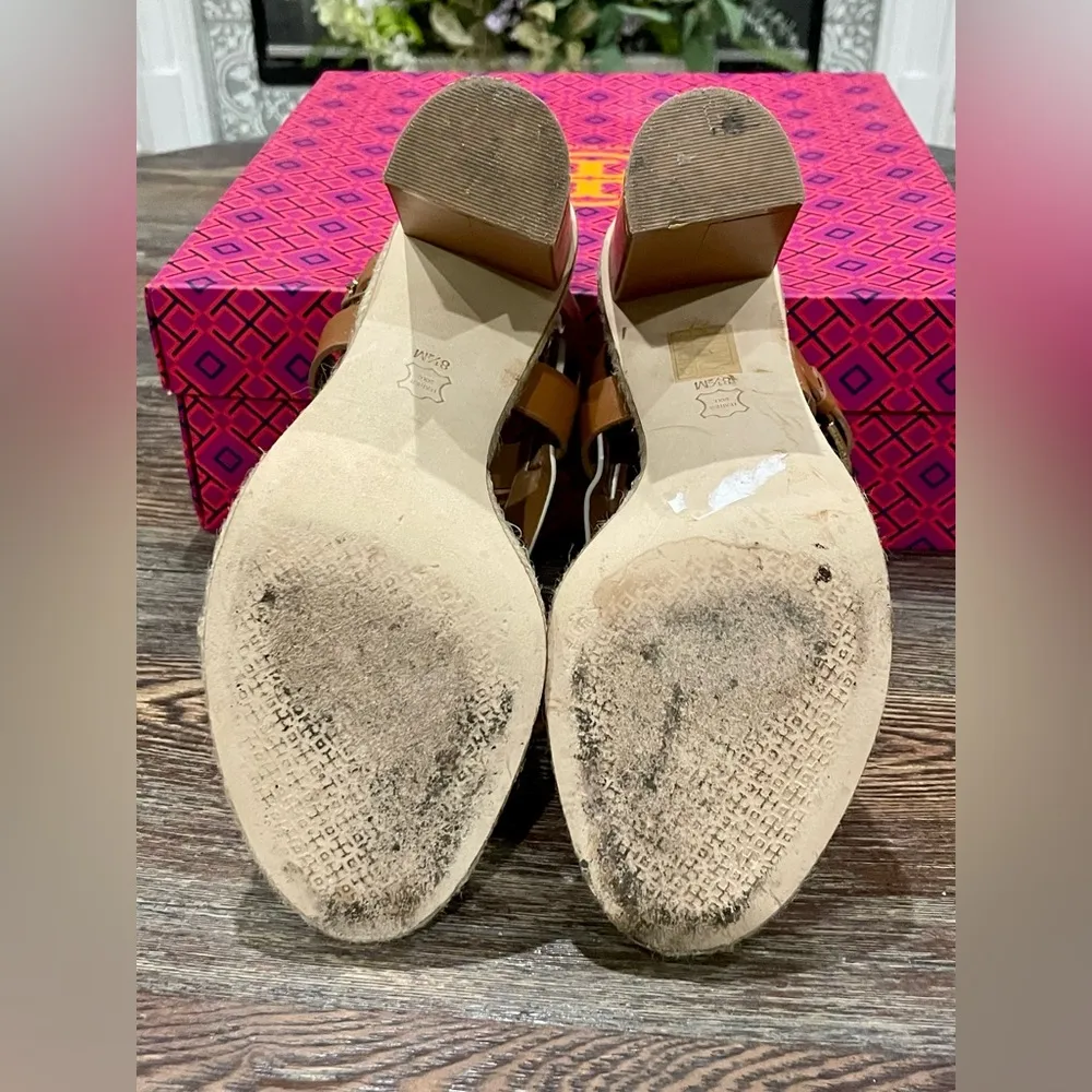 TORY BURCH “Marbella” Royal Tan/Ivory Ankle Strap Leather Sandals - Sz. 8.5 - Image 13