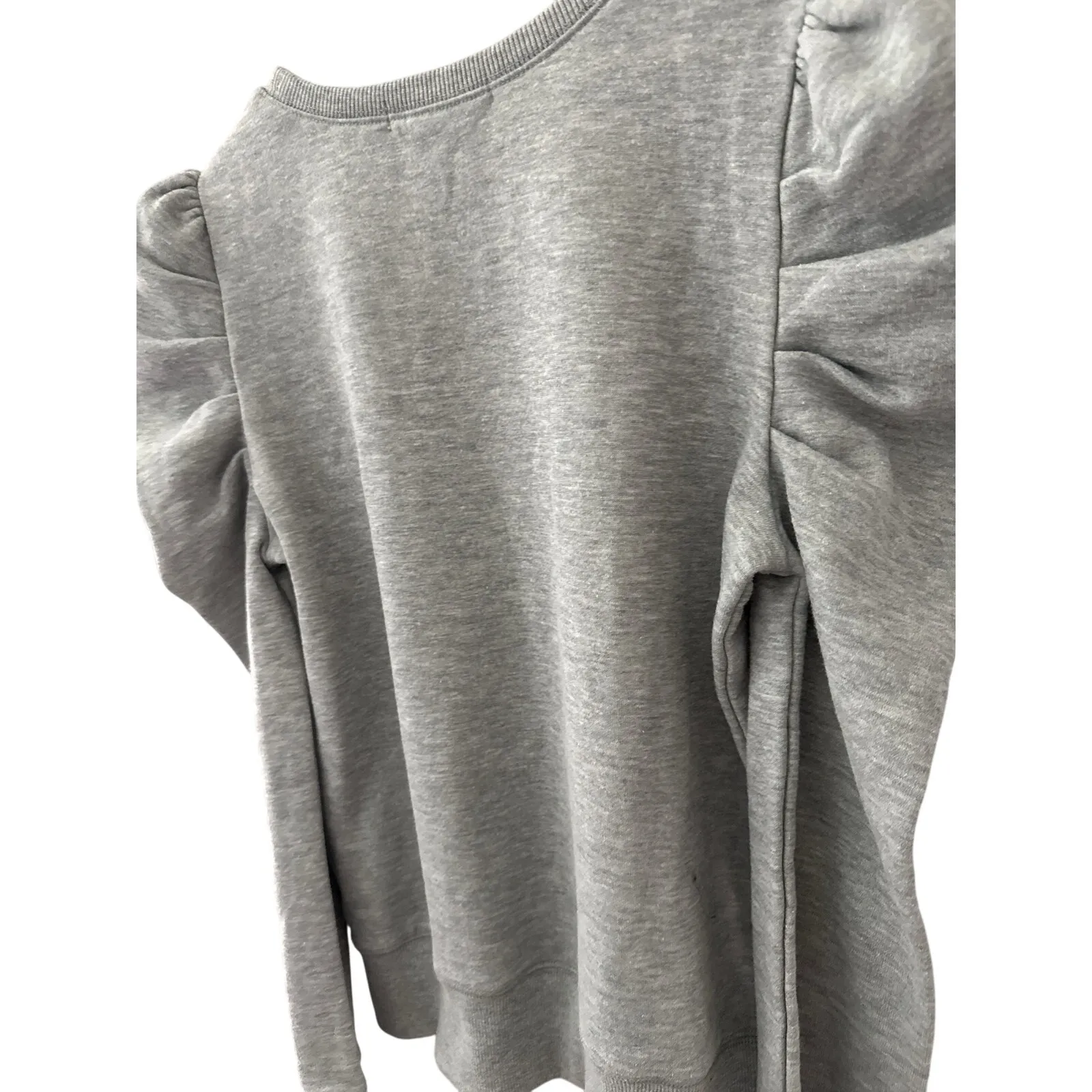Rebecca Minkoff Janine Puffed Shoulder‎ Heather Gray Sweatershirt Size XS - Image 10