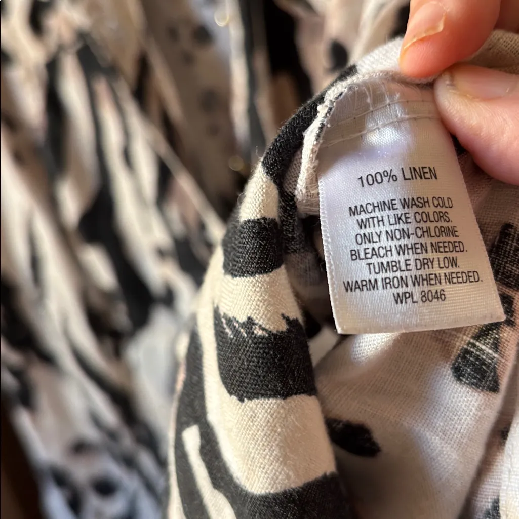 JM Collection linen Animal Print Button down shacket 16W - Image 5