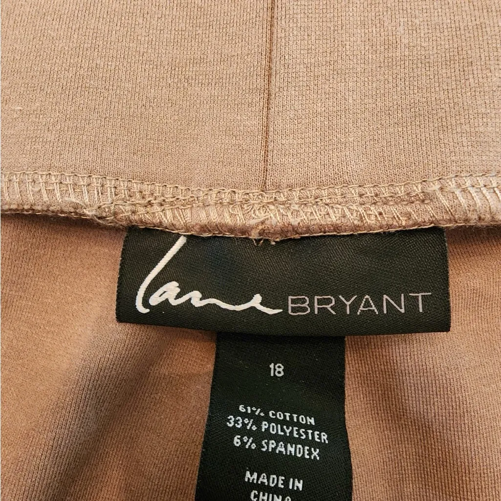 Lane Bryant brown high rise leggings with ankle zippers size 18 - Image 4
