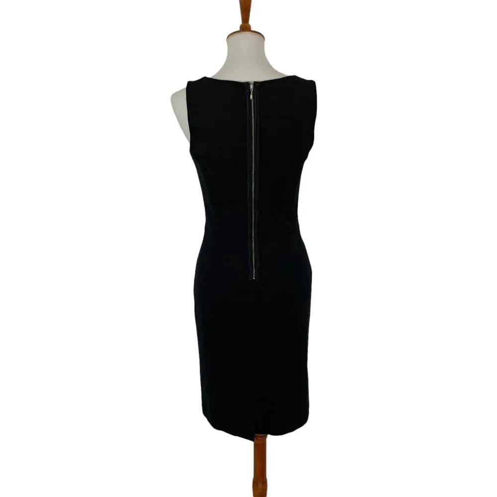 Banana Republic Dress 6 Black Sheath Career Zip Back Office Chic - Image 5