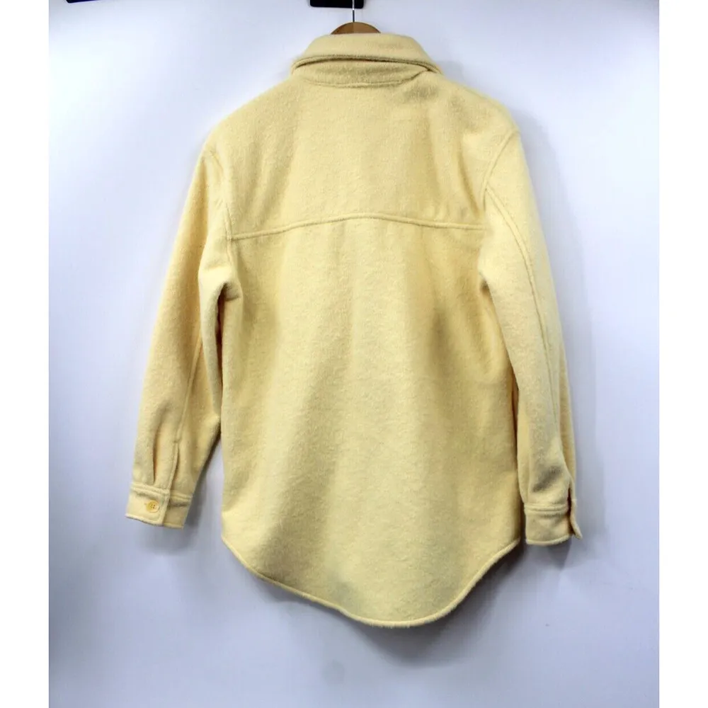 Joie Sherpa Jacket Size M Yellow Long Sleeve Winter Collar W/Pockets Women's New - Image 4