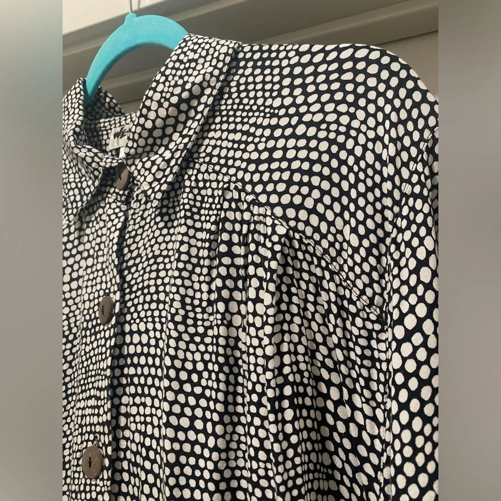 VTG 80s 90s We Be Bop Black & White Polka Dot Button - Image 11