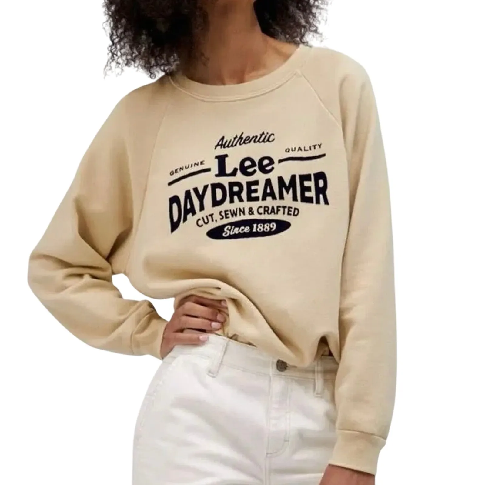 DAYDREAMER x LEE Genuine Quality Sweatshirt in Khaki Size M New w/ Tag MSRP $120 - Image 3