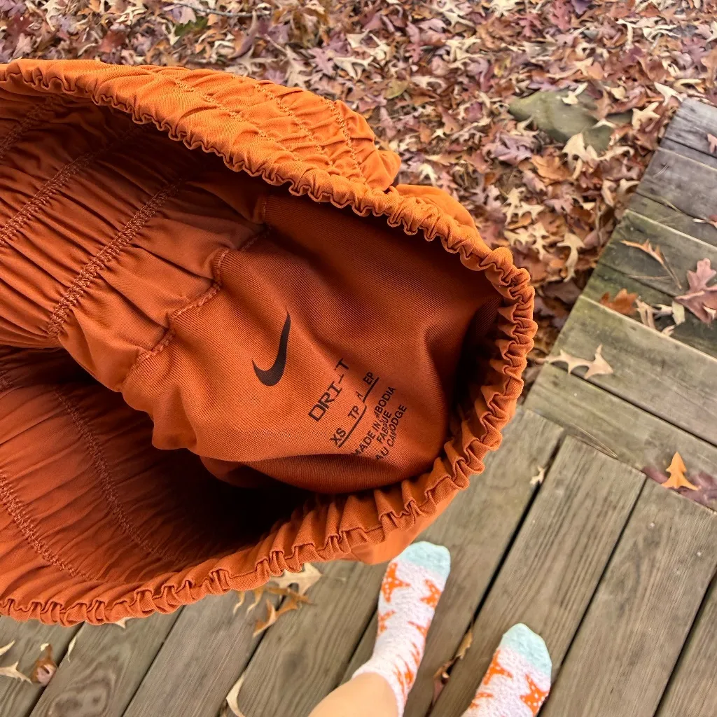 Nike One Dri-FIT Ultra High-Waisted 3" Brief Lined Shorts 'Dark Russet' - Image 4