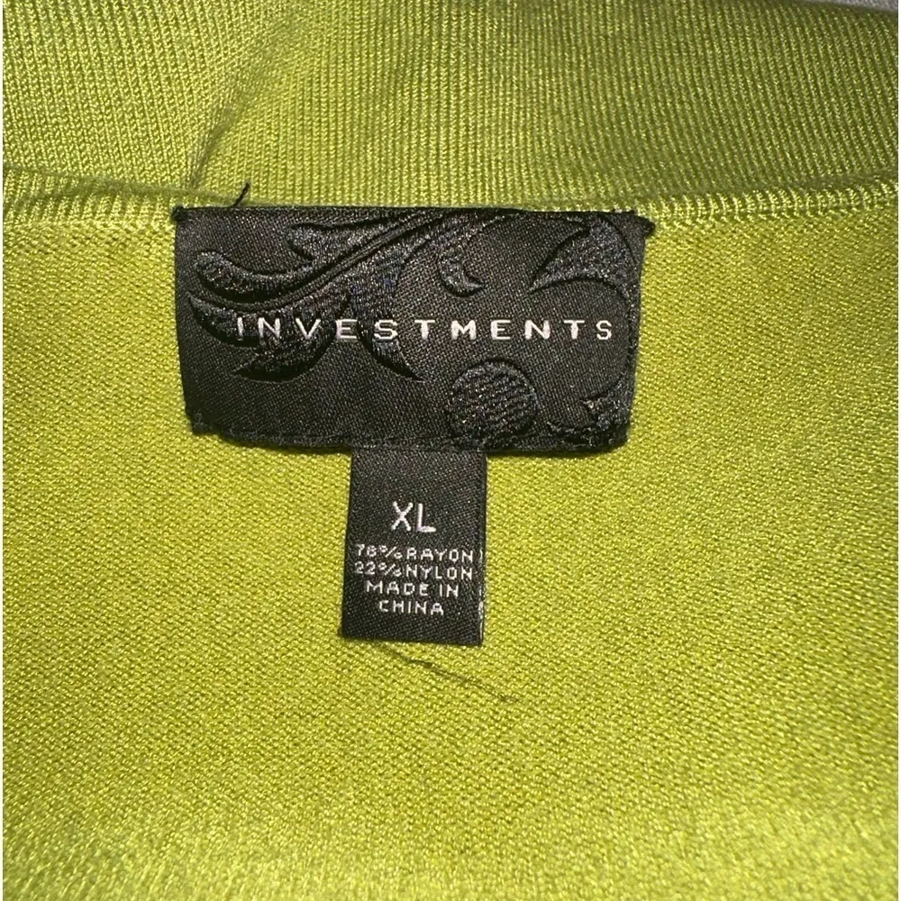EUC INVESTMENT lady’s amazin bided job green color elbow sleeve  SHIRT Sz XL - Image 6