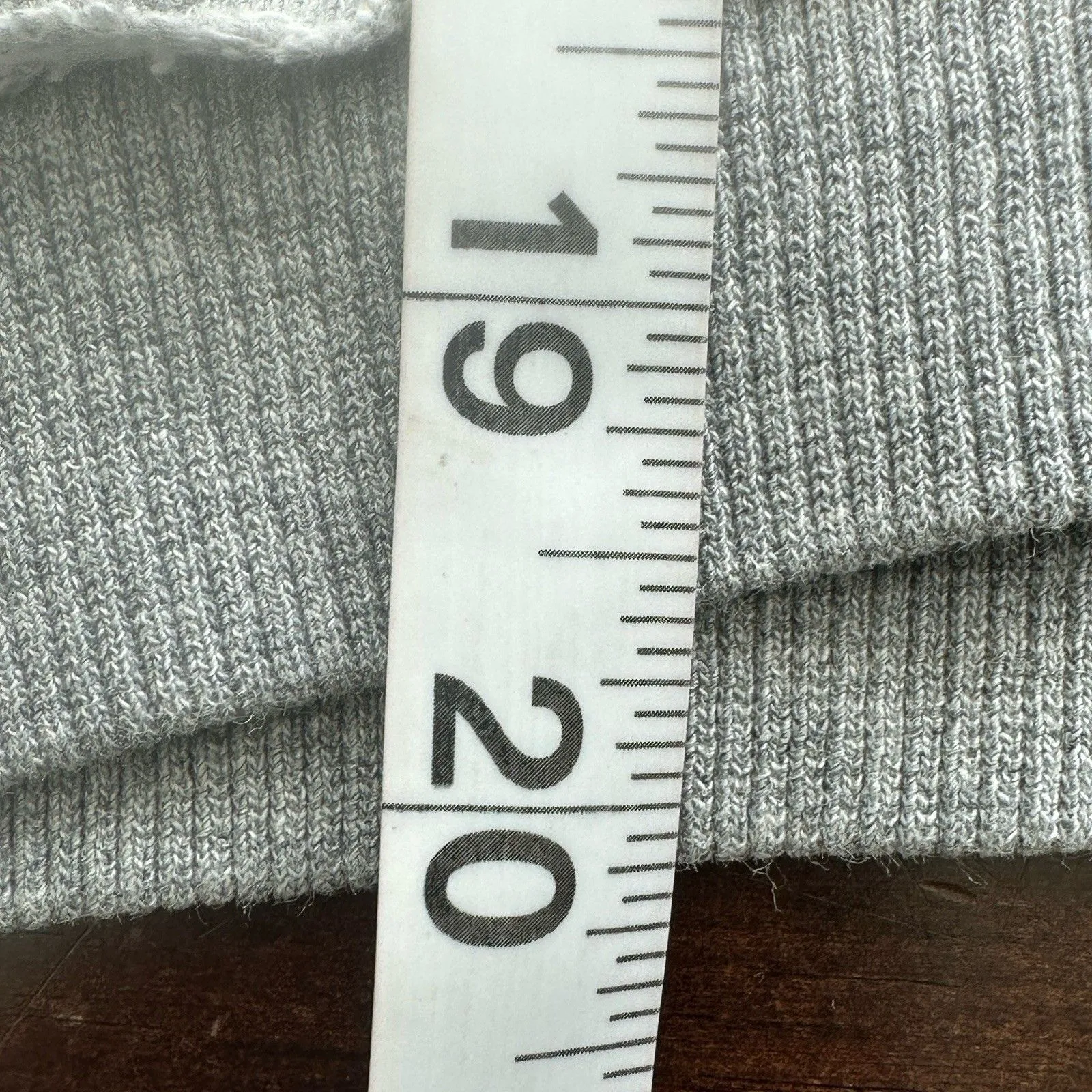 Free People Gray Sweatshirt Lace shoulder Cropped  Pullover L - Image 6