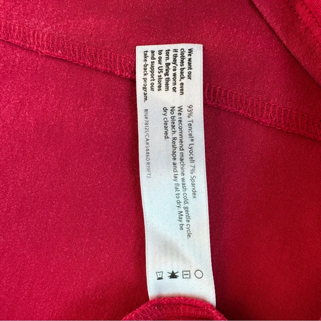 Eileen Fisher Drapey Tencel Blend Tee Magenta Size Large - Image 6