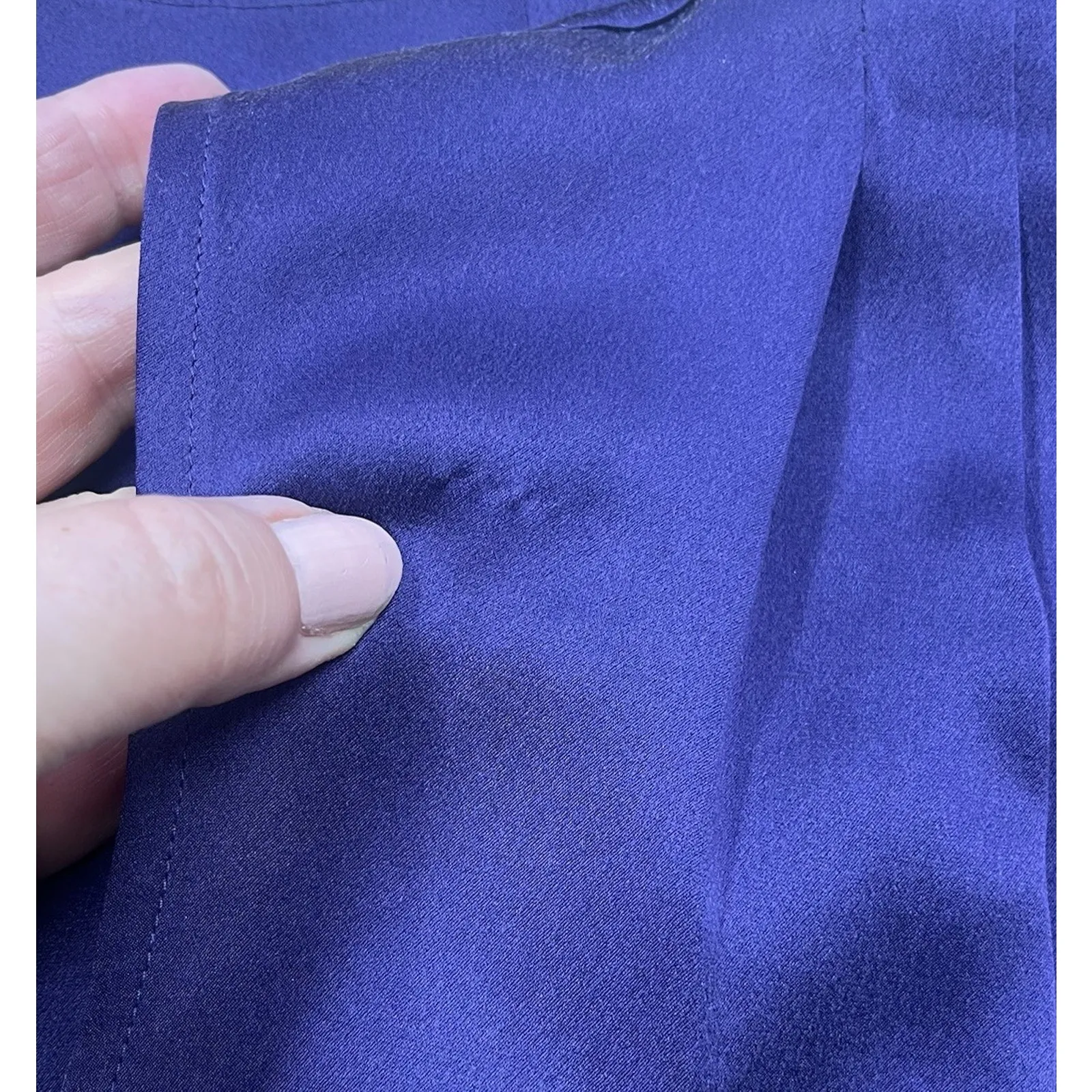 Vintage Talbots 100% Silk Tank Blouse Top Size 2 100% Silk Classic Purple Career - Image 6