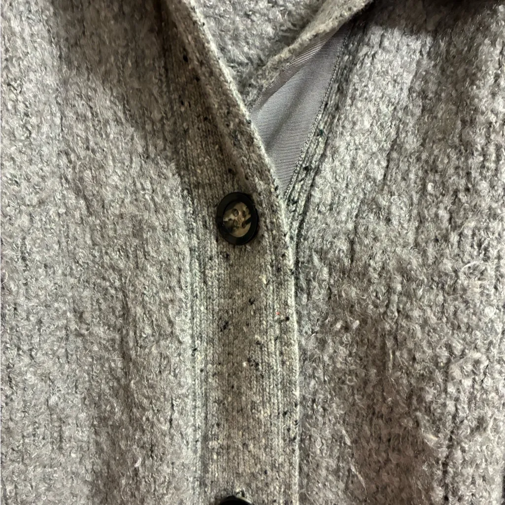 Source Unknown Gray Women's Sweater with Button Closure - Image 2