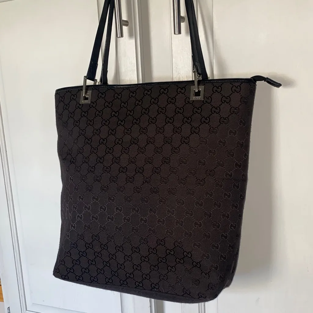 Gucci black vintage Monogram Tote - Image 4