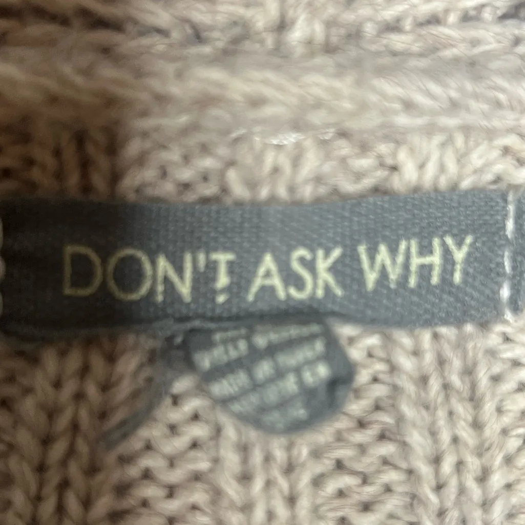 American Eagle Don’t Ask Why Italy Oatmeal Ribbed Knit Midi Cardigan Cozy OS - Image 4