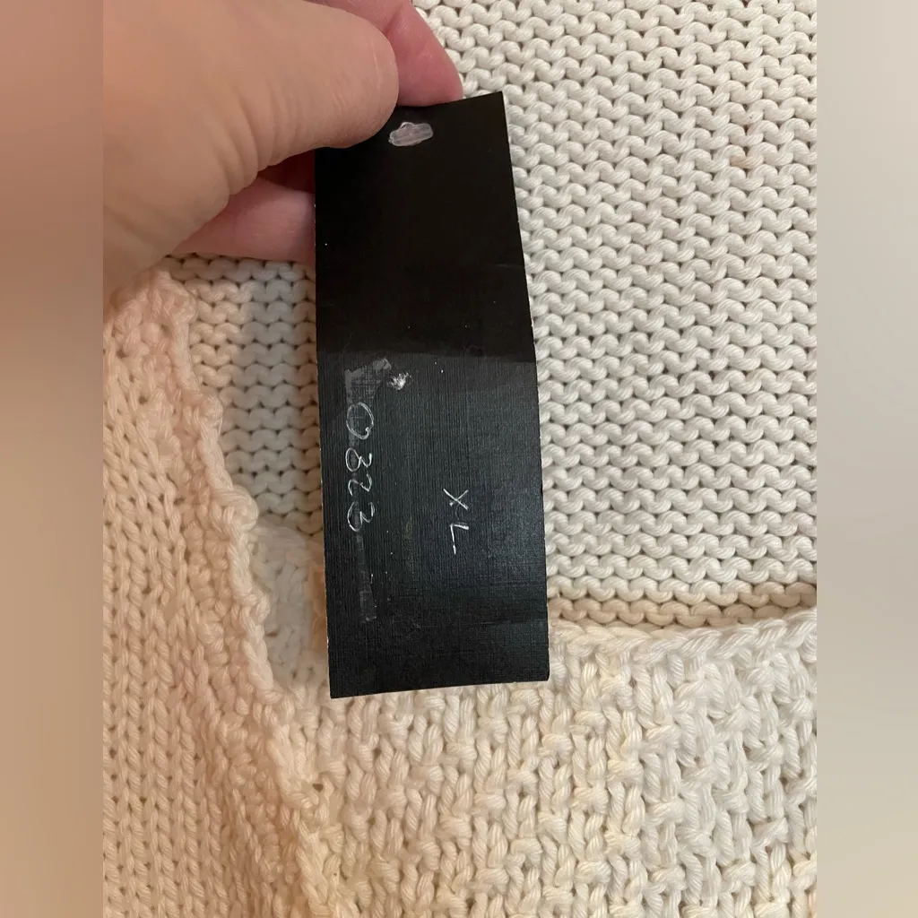 Reywear Handknit Sweater NWT White Size XL - Image 5