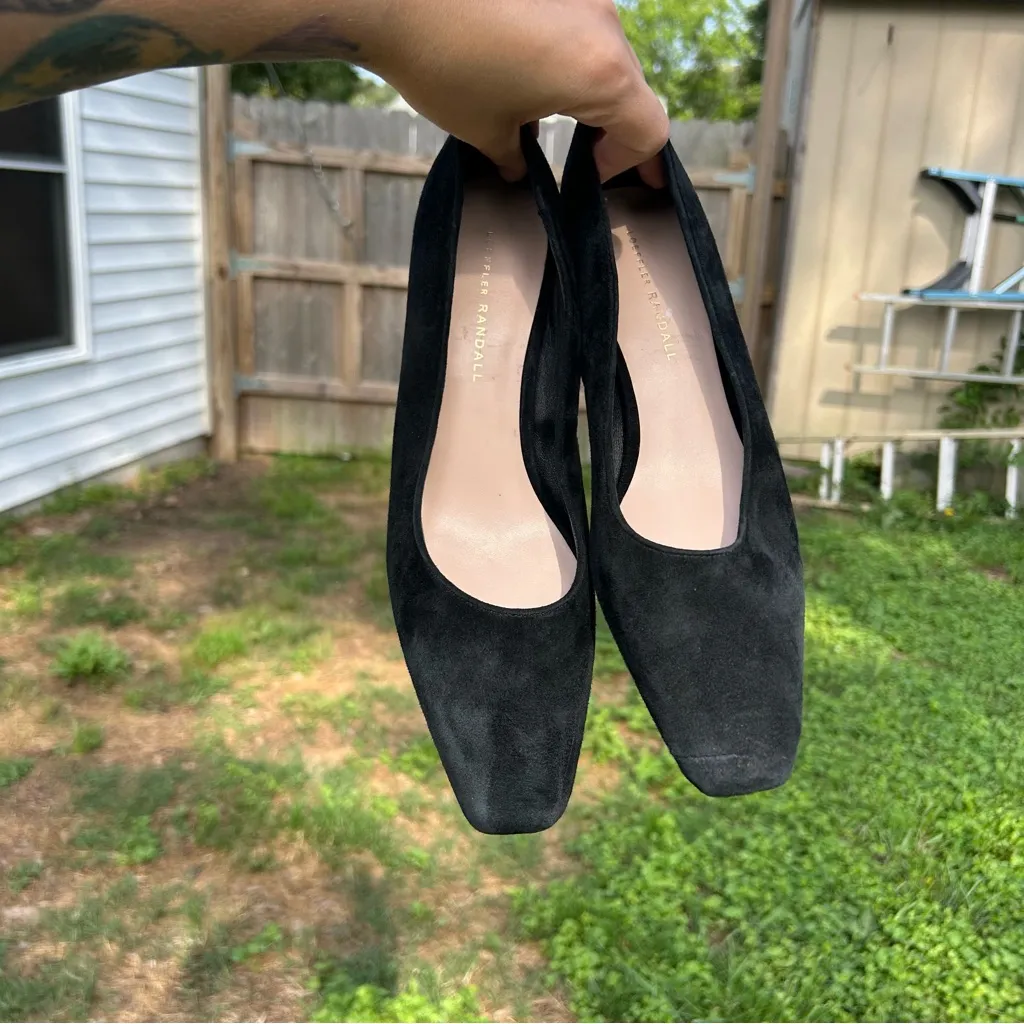 Loeffler Randall Nerine Mid Heel Pump Black Suede size‎ 9 - Image 7