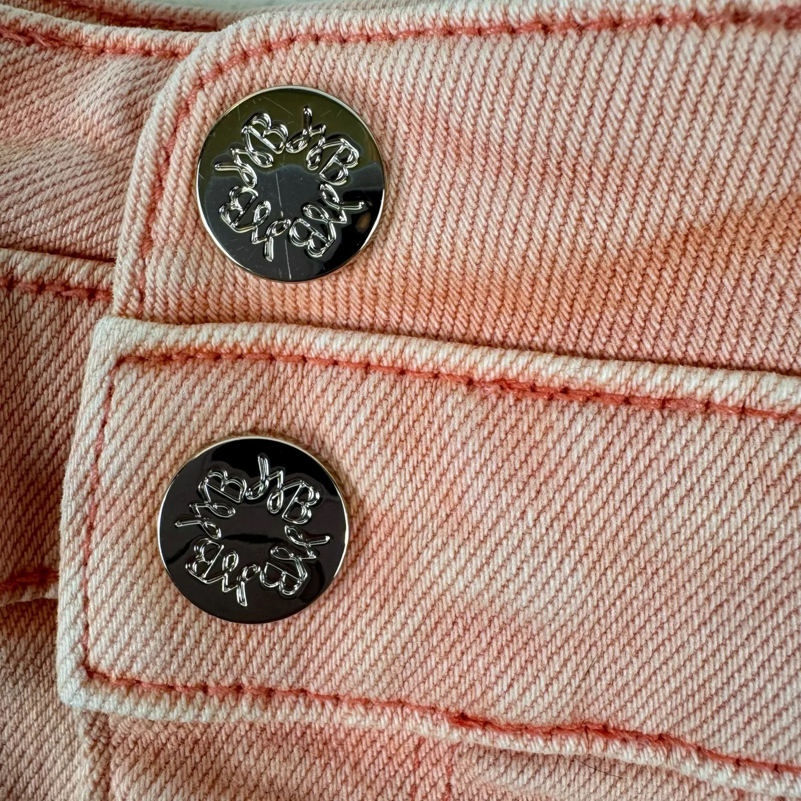 White House Black Market‎ Cotton Orange High Rise 5" Short Denim 4 - Image 3