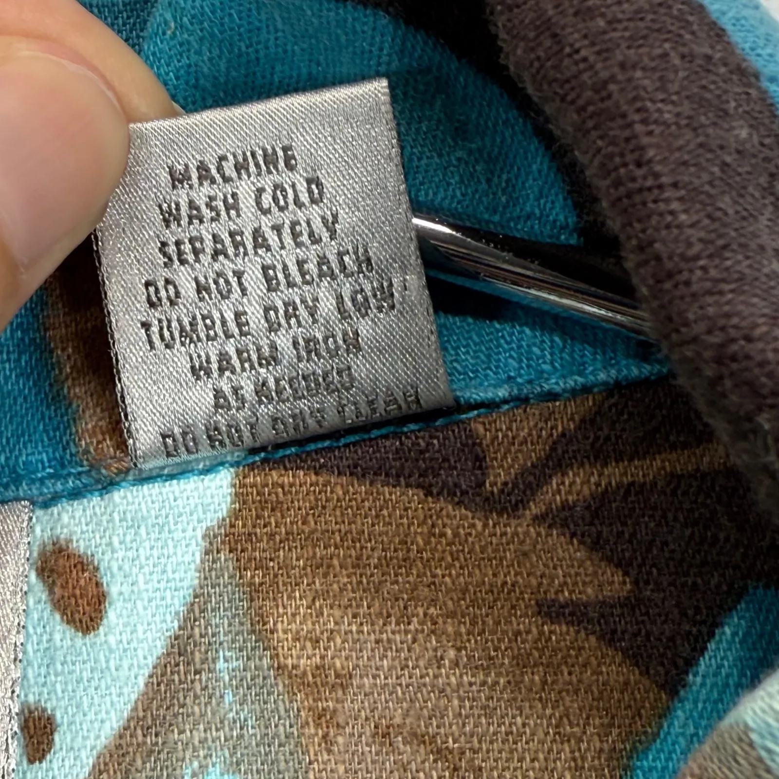 Chico's Floral Print Button Down Jacket Lightweight Linen Blend‎ Size 2 US L - Image 5