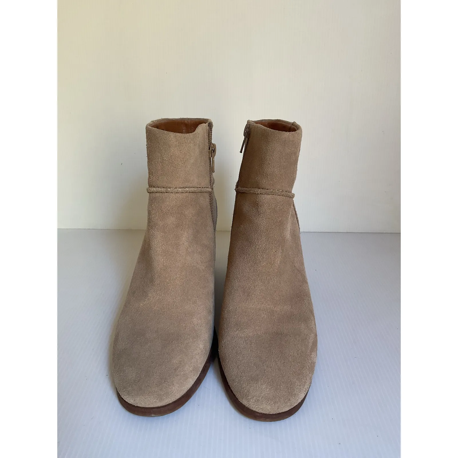 Lucky Brand Suede Ankle Booties • Beige/Taupe • Wedge Heel • Women’s 7.5 - Image 7