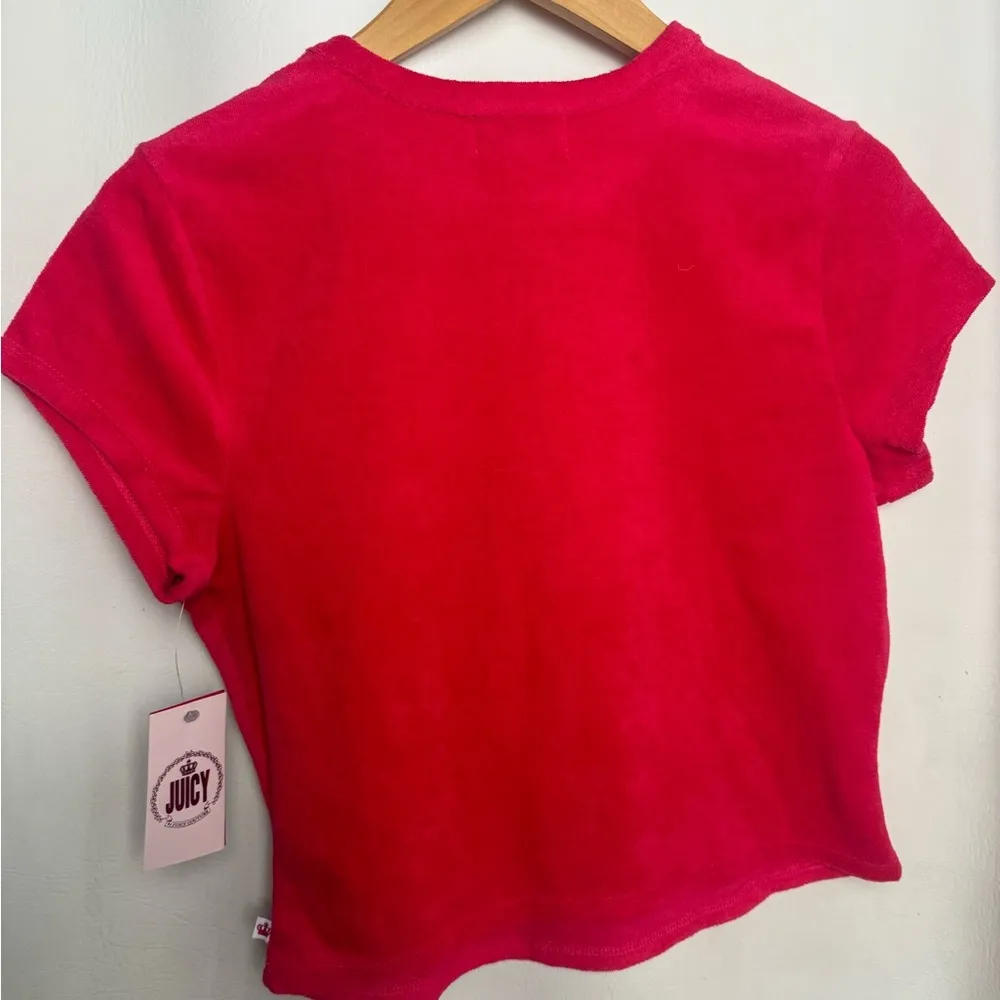 Juicy Couture watermelon terry cloth Top NWT  medium - Image 4