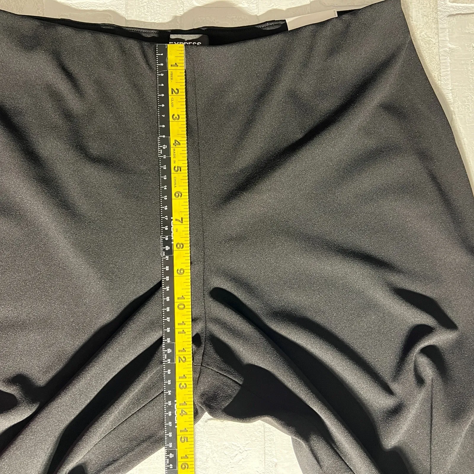 Express Trouser High‎ Rise Pants Womens Large Black Solid Work Career Office New - Image 10