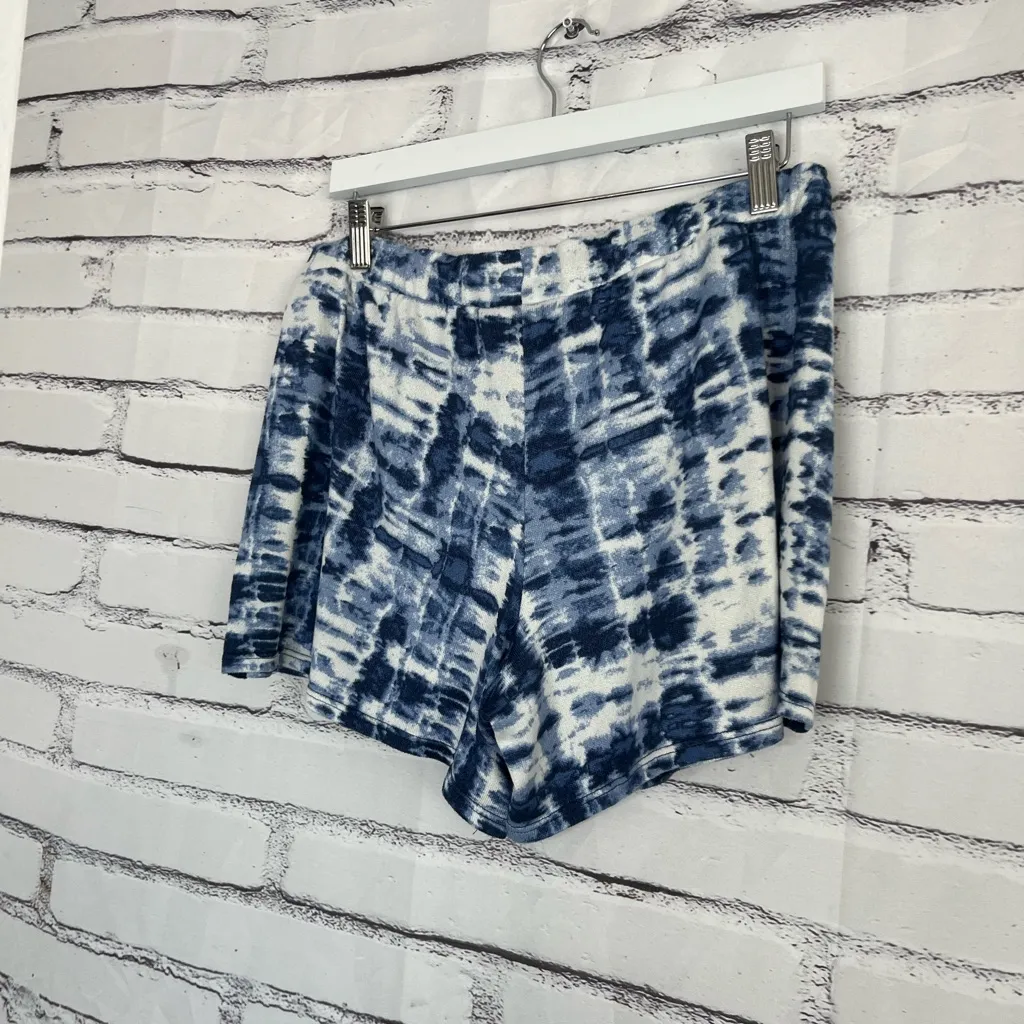 Lucky Brand Blue Tie Dye Shorts Women’s XL Pull On Elastic Waist Athleisure Y2K - Image 9