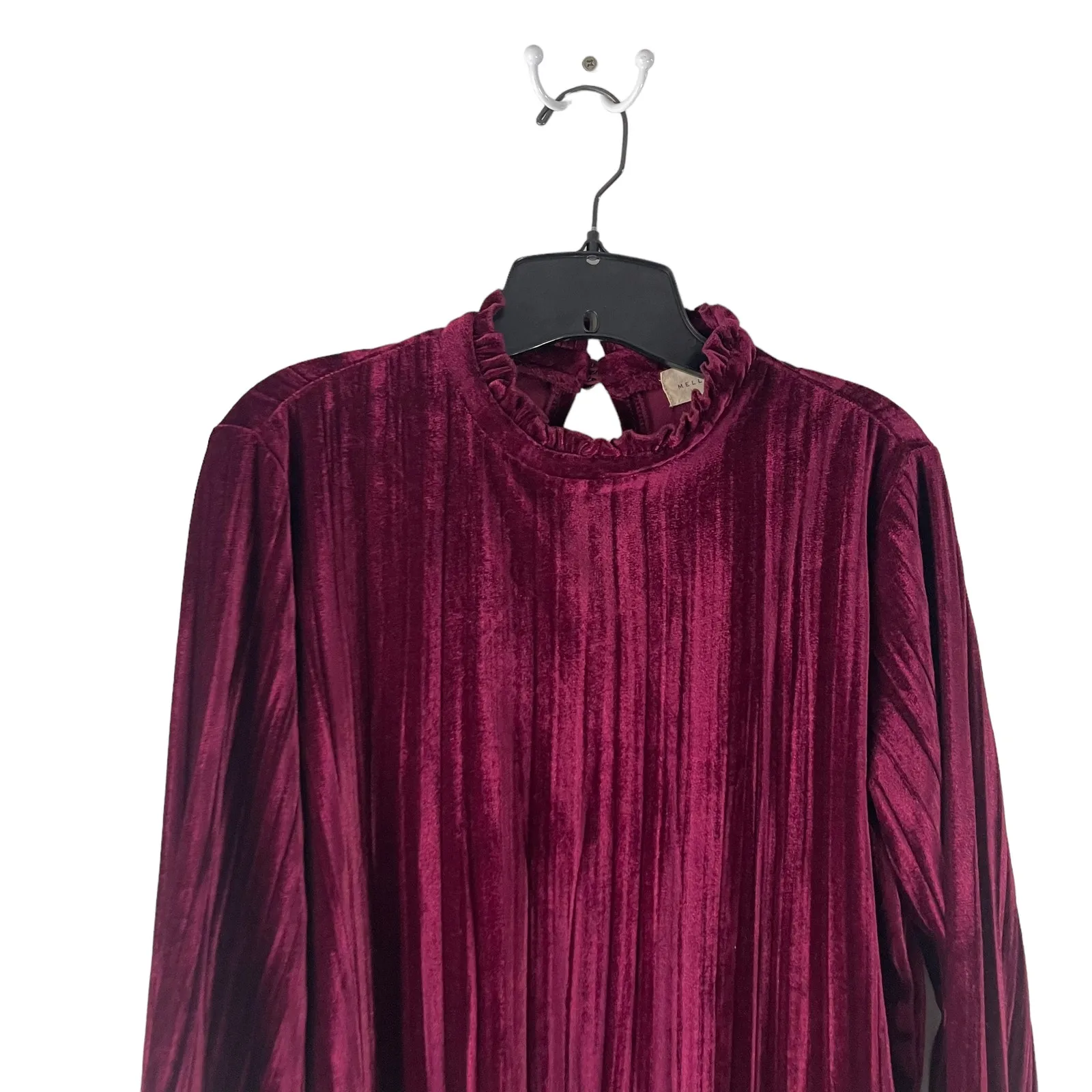 Mello Day Women's Size Large Red Velvet Fairy Grunge Whimsygoth Long Sleeve Top‎ - Image 2