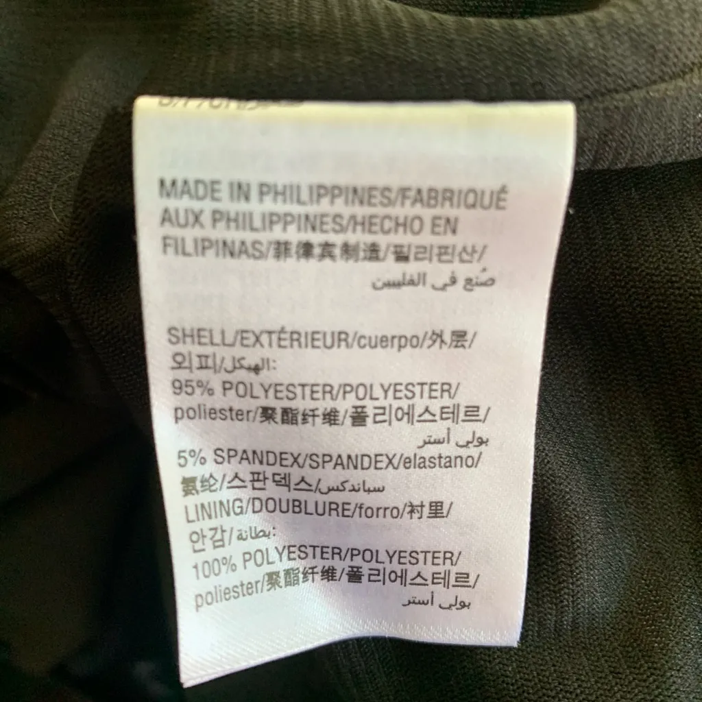 New INC Black and White Mosaic Peony Floral ruched pencil dress S - Image 11