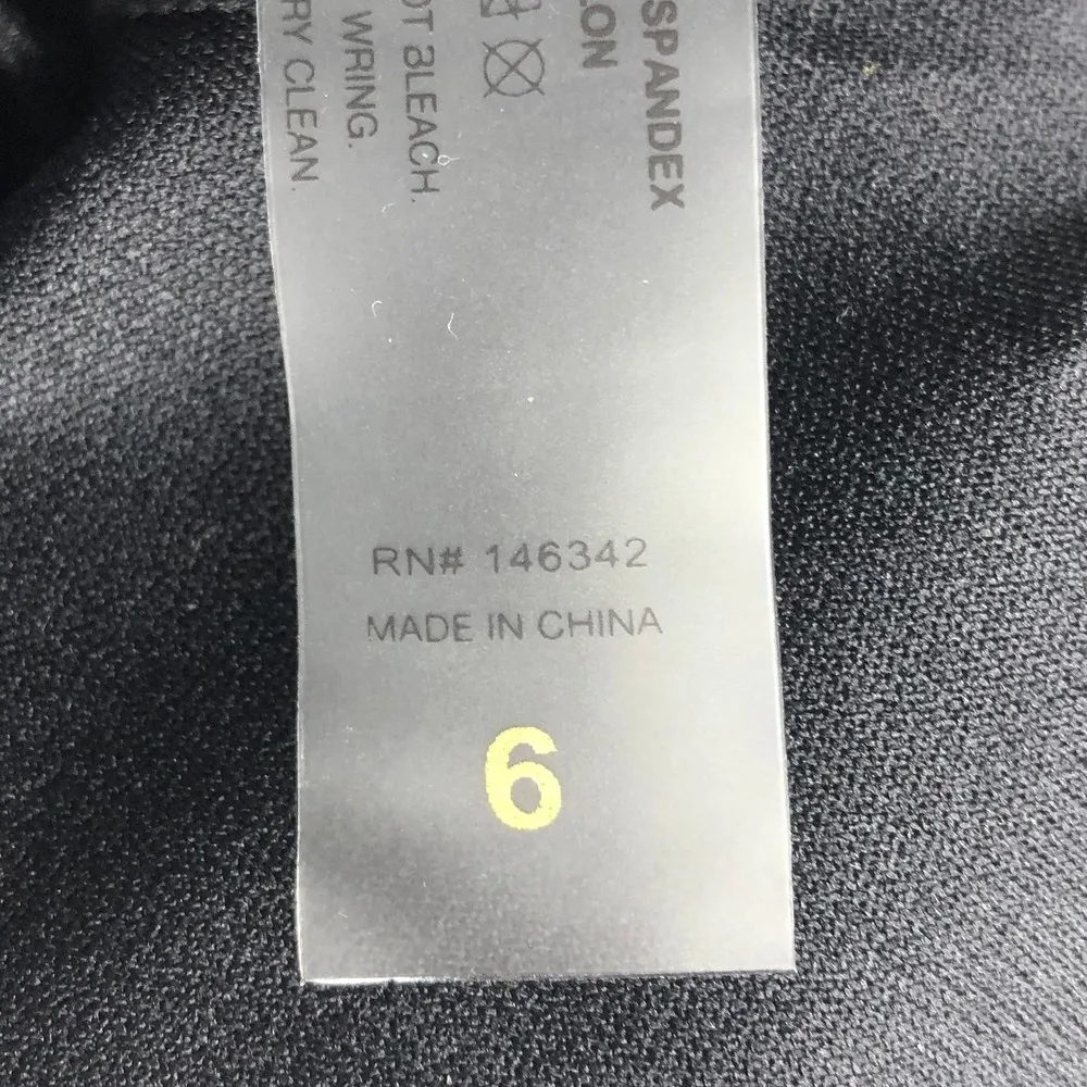 Black Mesh Insert Plunging Swimsuit - Size 6 - Image 10