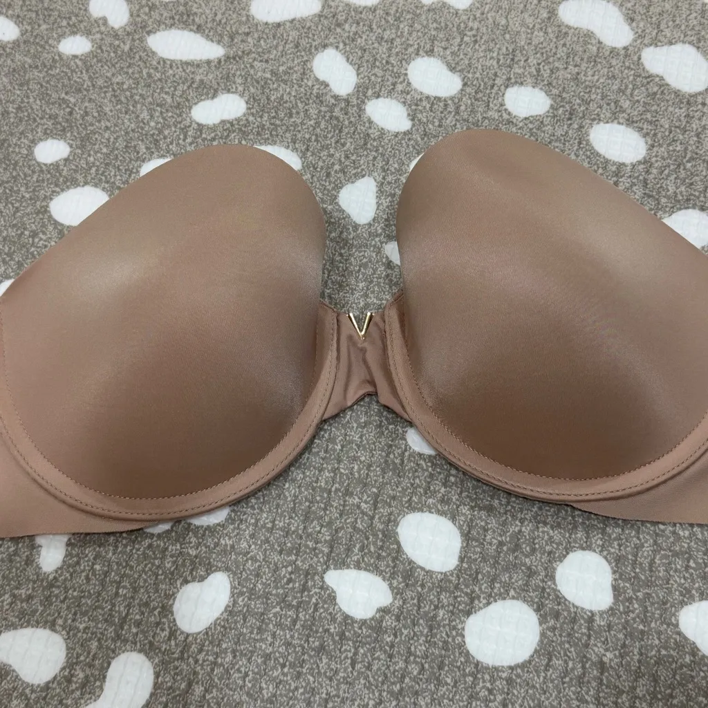 Victoria's Secret Sexy illusions Strapless Bra push-up grip Lined uplift praline - Image 5