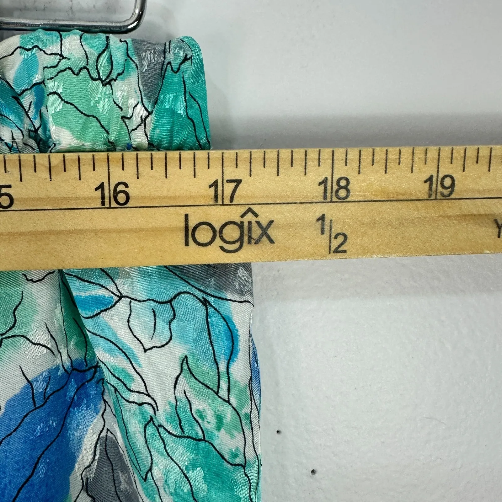 Vintage 90s Skirt Womens 12 Blue‎ Green Mermaidcore Fairycore Pleated Midi USA Blue - Image 2