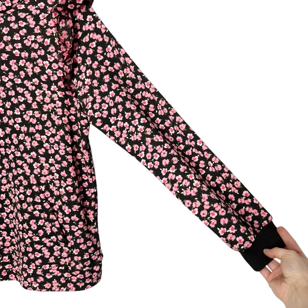 Sandy Liang X Target Pink Ditsy Floral Ruffle Hoodie Pullover - Image 8