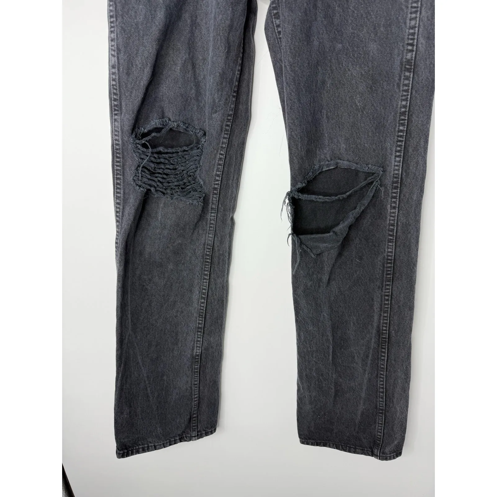 RE/DONE 90s High Rise Loose Distressed Jeans Black Size 24 Grunge - Image 7
