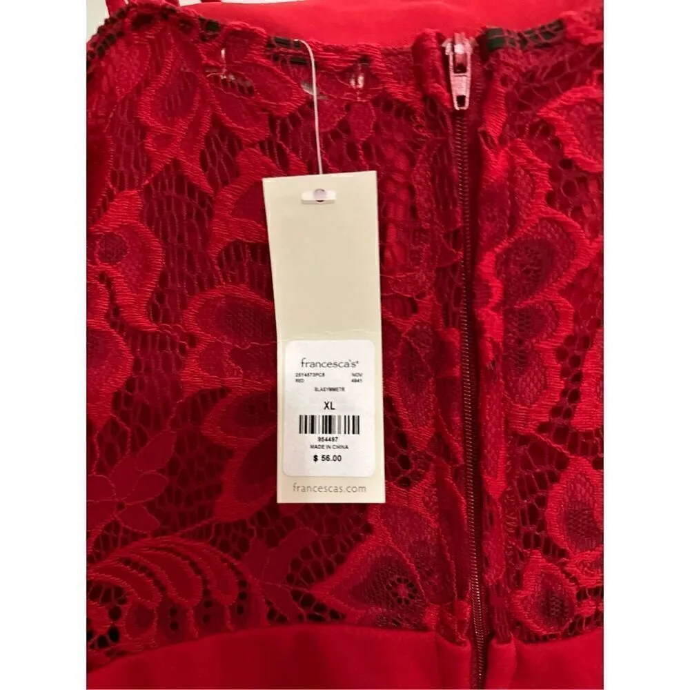 NWT Francesca’s Dress Red - Image 5