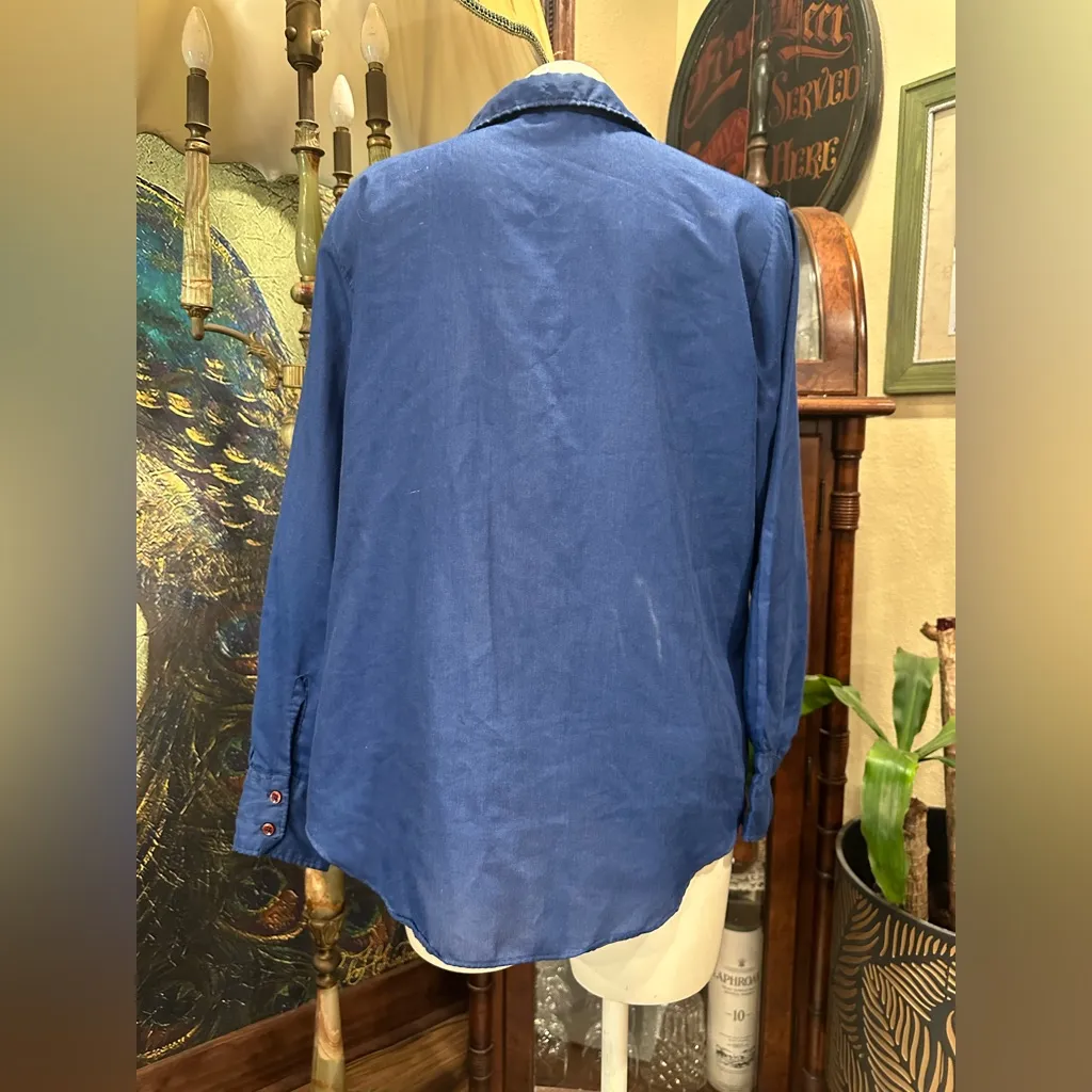 VINTAGE COS  Cob Blue Blouse - Image 3