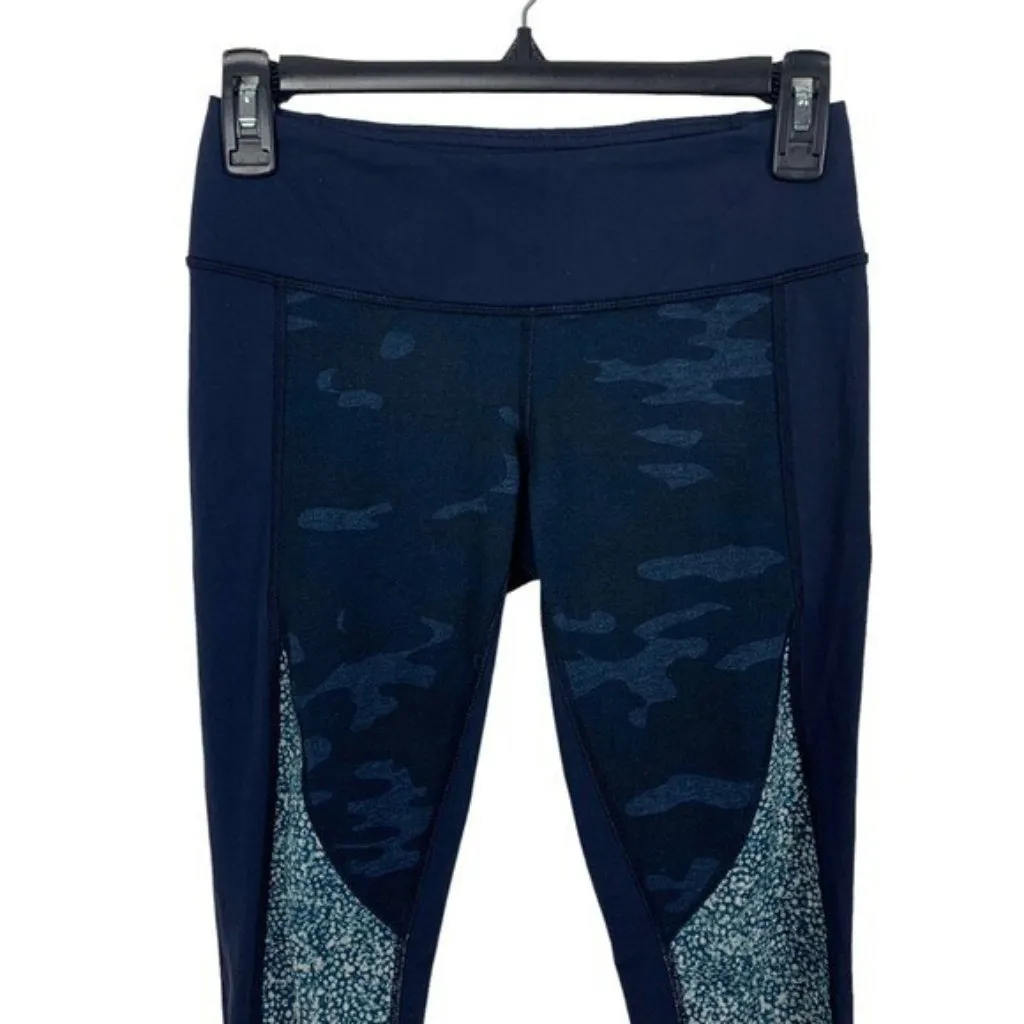 Lululemon Capri Leggings 4 Blue Cropped Athleisure Yoga Running Gym - Image 2
