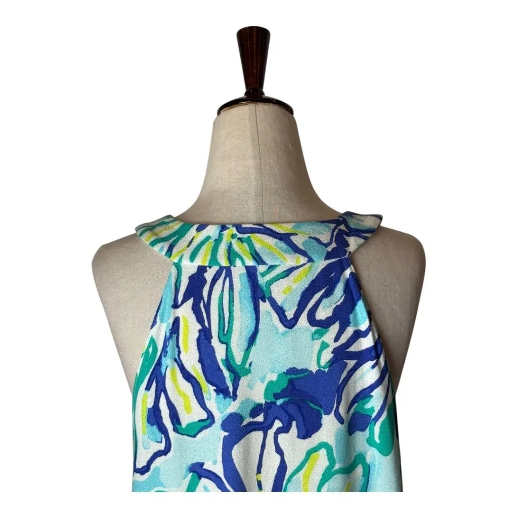 Lilly Pulitzer Dress‎ Women Medium Blue Achelle Pool Blue Stay Cool Swing Mini - Image 6