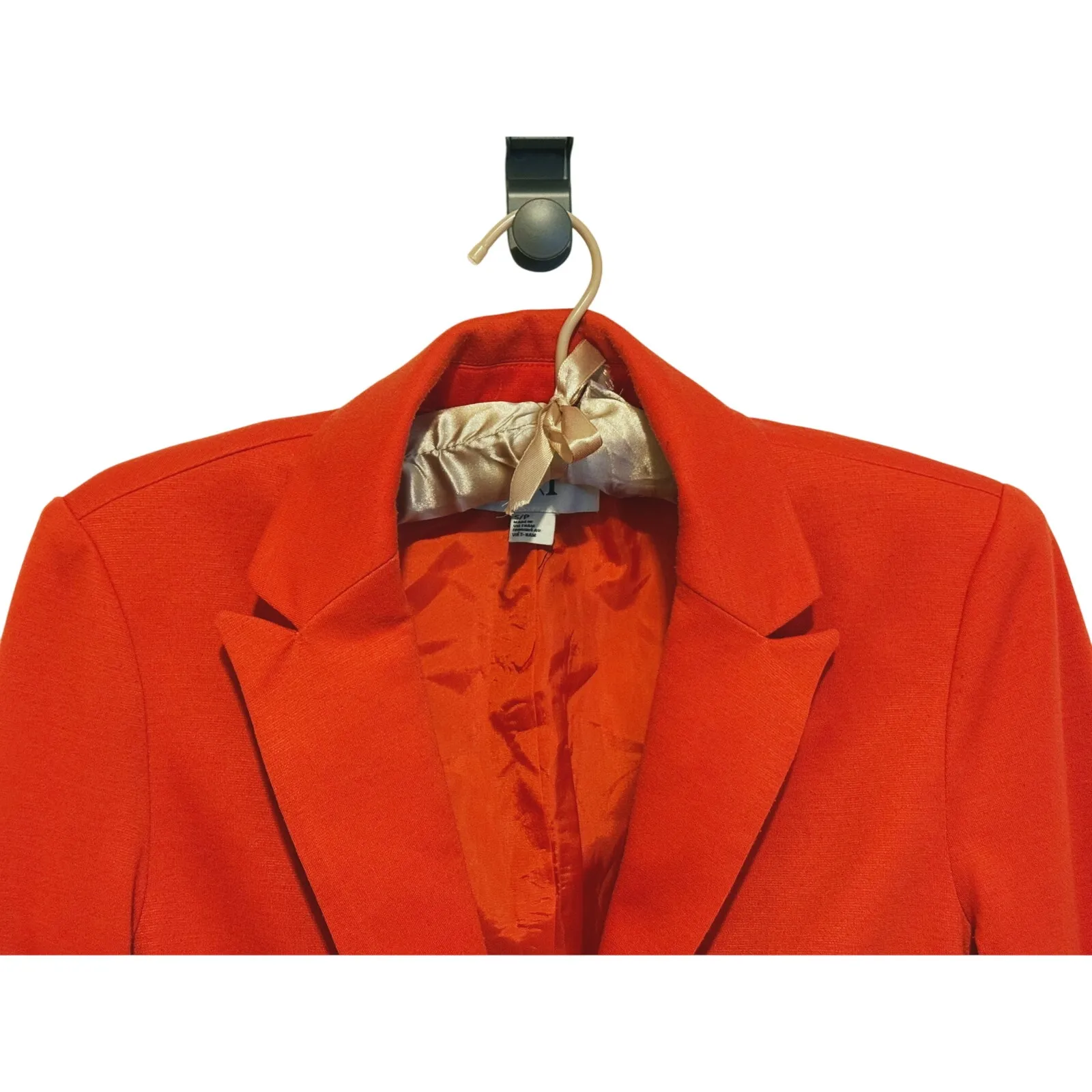 Academia Womens Single Button Blazer Size Small Orange Red Career Workwear - Image 7