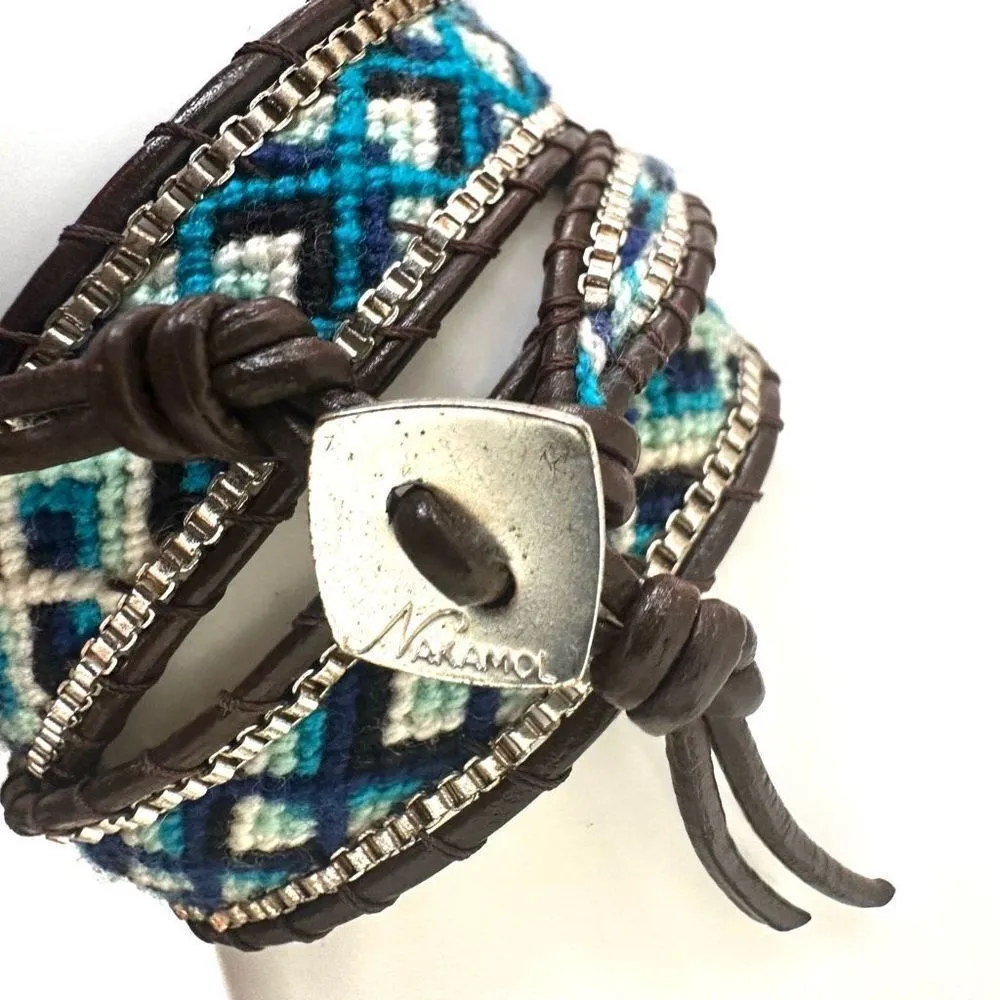 Nakamol blue threaded wrap bracelet - Image 2